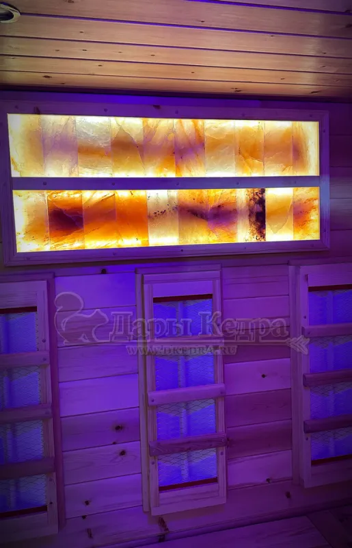Трёхместная инфракрасная сауна кабина из кедра с керамическими излучателями